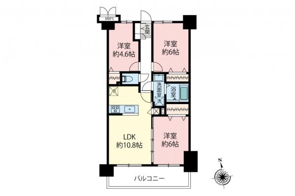 ライオンズガーデンコート練馬北町　10階 間取り図