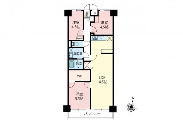 保谷パークハウス　4階 間取り図