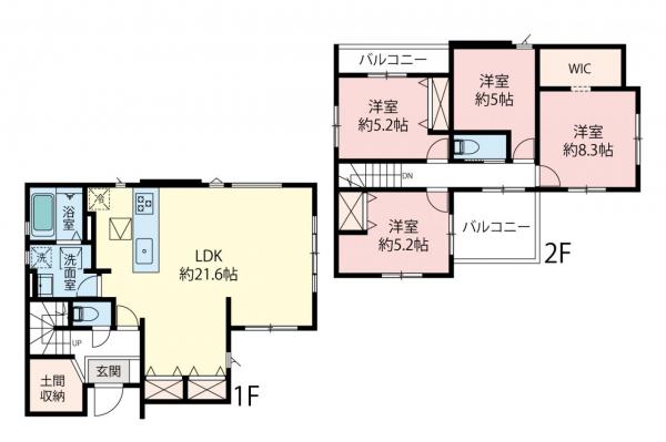 所沢市中富南3丁目　新築一戸建て 間取り図