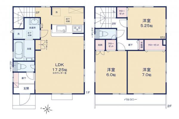 東久留米市八幡町2丁目　新築一戸建て 間取り図