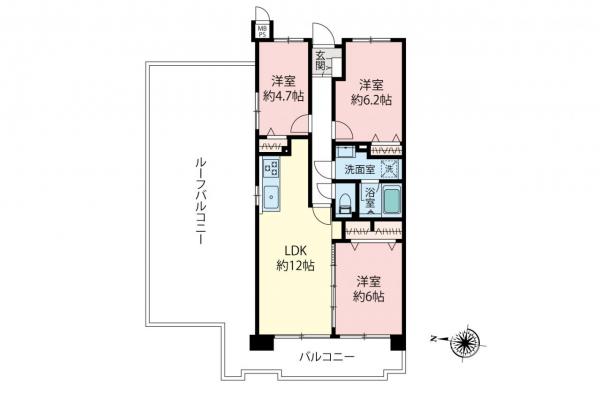 サンヴェール久米川　4階 間取り図