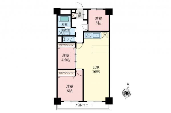 保谷パークハウス　1階 間取り図