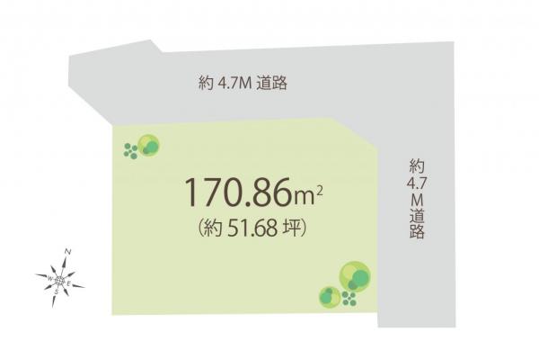 川越市野田町2丁目　土地 区画図