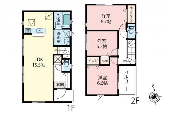 新築一戸建て 新座市畑中２丁目 東武東上線朝霞台駅 2,980万円～3,580万円