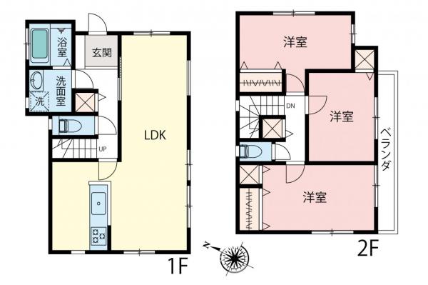 青梅市今井1丁目　中古一戸建て 間取り図