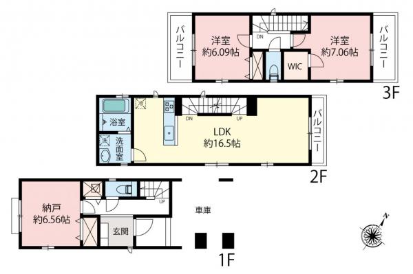 新築一戸建て 富士見市上沢１丁目 東武東上線鶴瀬駅 3,490万円
