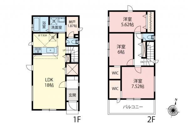 新築一戸建て 川越市大字砂新田 東武東上線新河岸駅 3,399万円