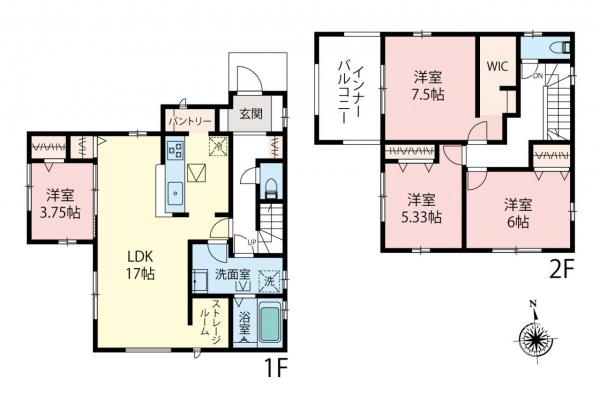 新築一戸建て 所沢市東狭山ケ丘1丁目 西武池袋線狭山ヶ丘駅 5,380万円