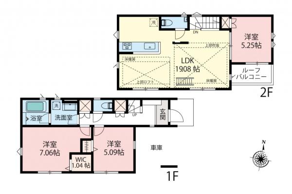 新築一戸建て 練馬区関町北３丁目 西武新宿線東伏見駅 6,480万円