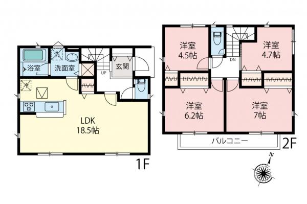 新築一戸建て 所沢市大字下富 西武新宿線新所沢駅 2,990万円~3,490万円