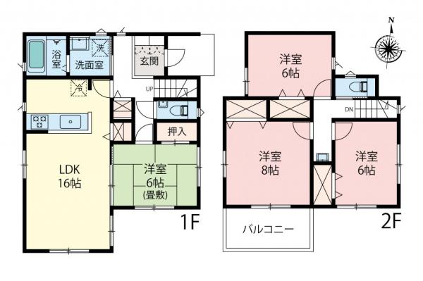 日高市高萩東1丁目　新築一戸建て 間取り図