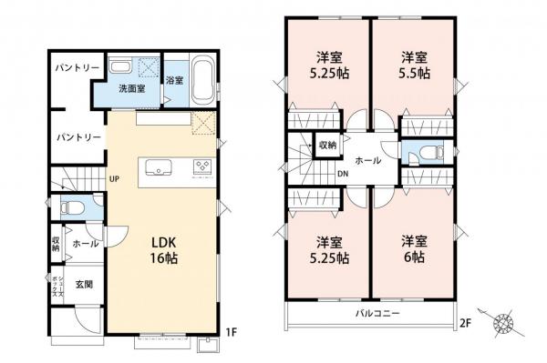入間市大字下藤沢　新築一戸建て 間取り図