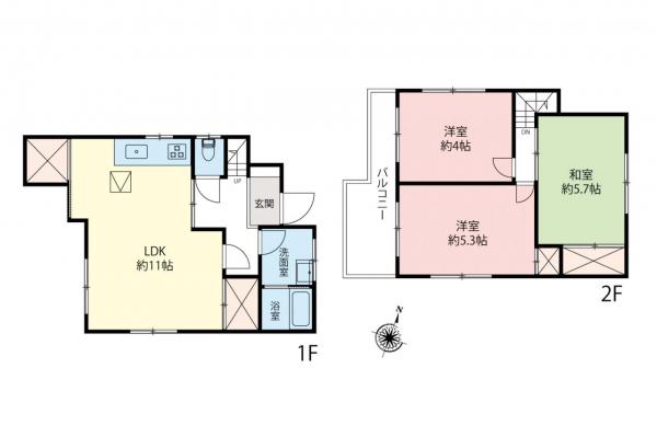 中古一戸建て 所沢市和ケ原２丁目 西武池袋線狭山ヶ丘駅 1,080万円