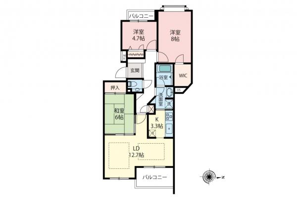 朝日マンション目白　2階 間取り図