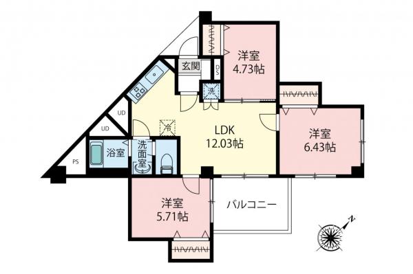武蔵野グリーンタウン　2階 間取り図