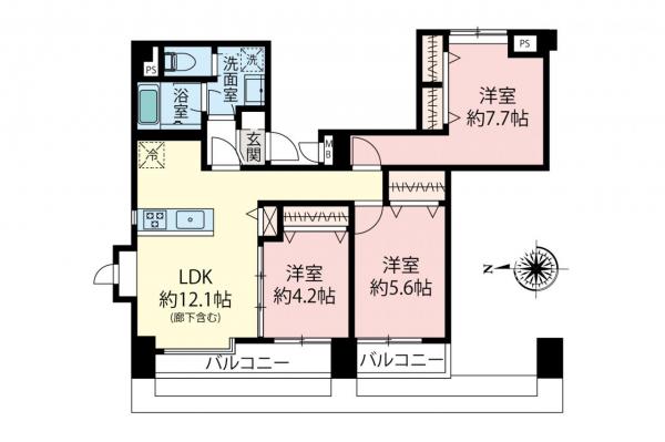 グランドメゾン上石神井　5階 間取り図