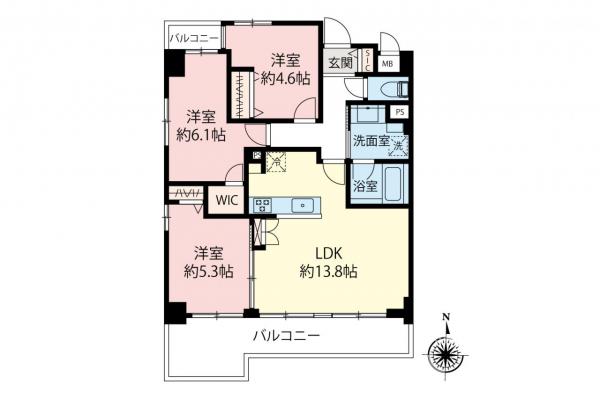 ラ・ヴァンス武蔵関　2階 間取り図
