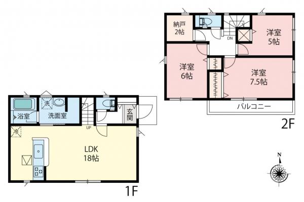 新築一戸建て 所沢市大字荒幡 西武池袋線西所沢駅 3,480万円