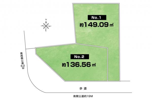 【住協のお預かり物件】飯能市双柳　建築条件なし土地 区画図