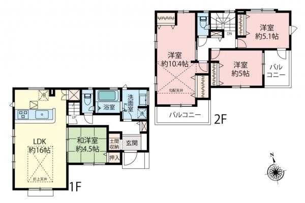 新築一戸建て 川越市霞ケ関北５丁目 東武東上線霞ケ関駅 4,298万円