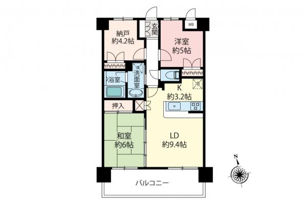 レーヴステージ河辺　2階 間取り図