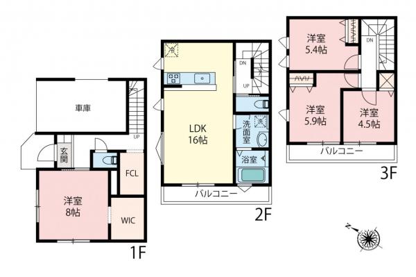 新築一戸建て 川越市清水町 東武東上線上福岡駅 3,698万円