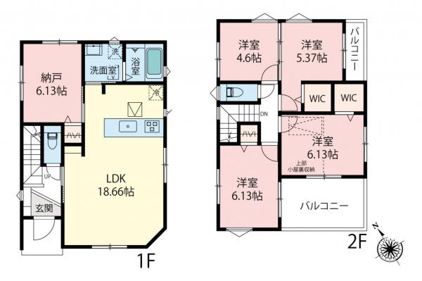 新築一戸建て 所沢市大字上安松 西武池袋線所沢駅 3,980万円