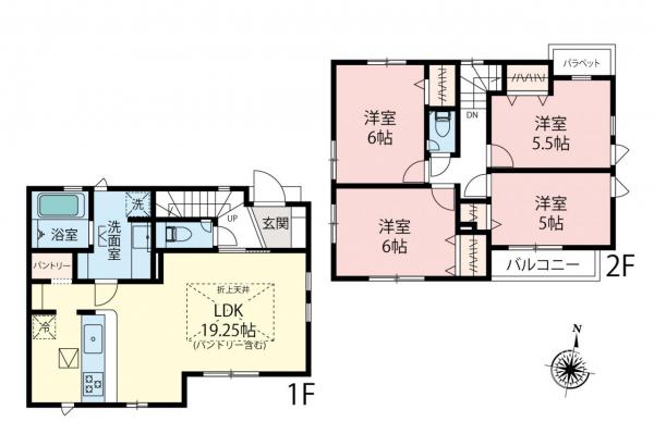 練馬区大泉学園町6丁目　新築一戸建て 間取り図