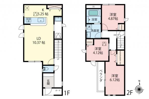 練馬区南田中4丁目　新築一戸建て 間取り図