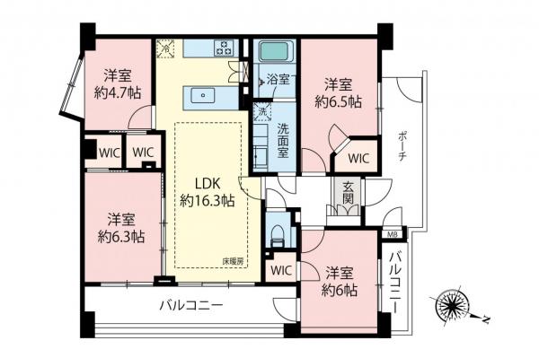 中古マンション 杉並区上井草４丁目 西武新宿線上井草駅 7,580万円