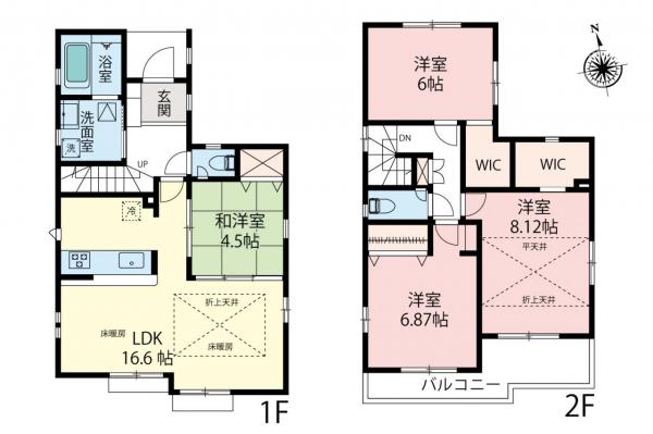 新築一戸建て 練馬区大泉町２丁目 西武池袋線大泉学園駅 6,499万円
