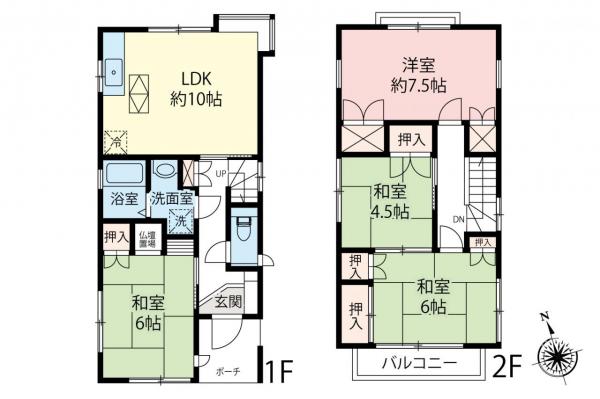 中古一戸建て 所沢市東新井町 西武池袋線所沢駅 2,980万円