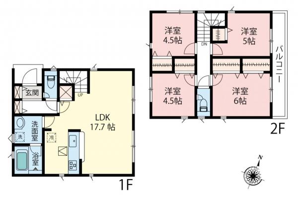ふじみ野市新田1丁目　新築一戸建て 間取り図