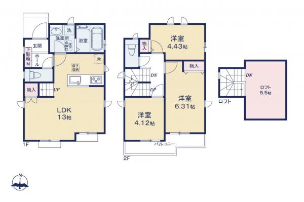 小金井市東町2丁目　新築一戸建て 間取り図