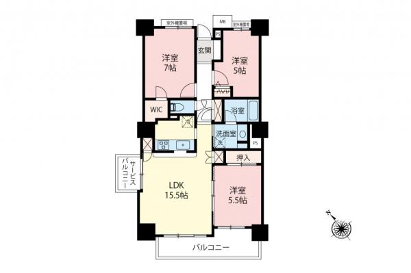 グラシスタワー所沢　21階 間取り図