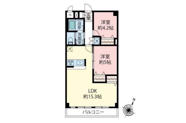 セザール坂戸　5階 間取り図