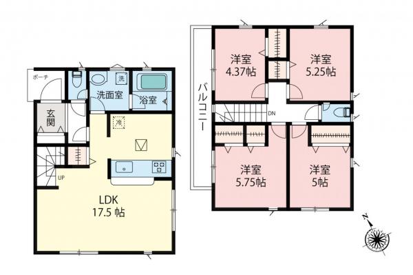 新築一戸建て 西東京市保谷町１丁目 西武新宿線西武柳沢駅 5,480万円