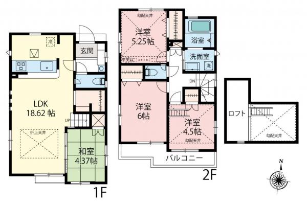 東村山市野口町3丁目　新築一戸建て 間取り図