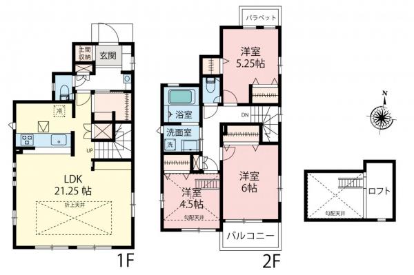 東村山市野口町3丁目　新築一戸建て 間取り図
