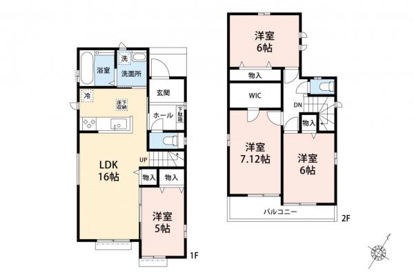 入間市小谷田１丁目　新築一戸建て 間取り図