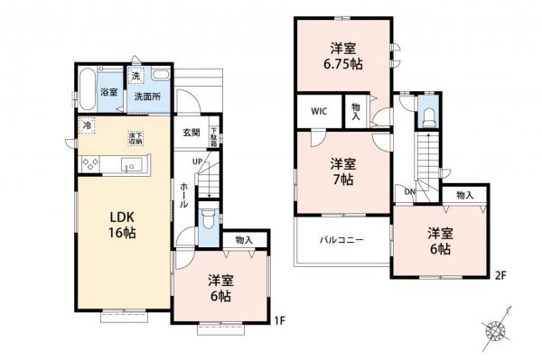 入間市小谷田１丁目　新築一戸建て 間取り図