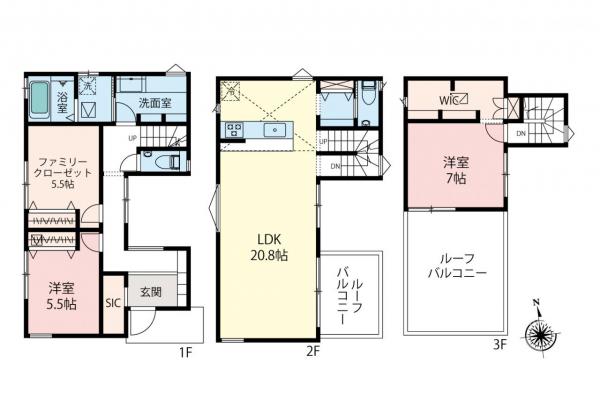 新築一戸建て 所沢市美原町２丁目 西武新宿線新所沢駅 4,780万円