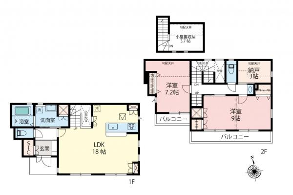 小平市花小金井5丁目　新築一戸建て 間取り図