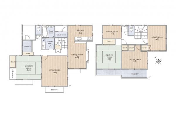 【売主物件／住協のリフォーム物件】日高市横手　中古戸建 間取り図