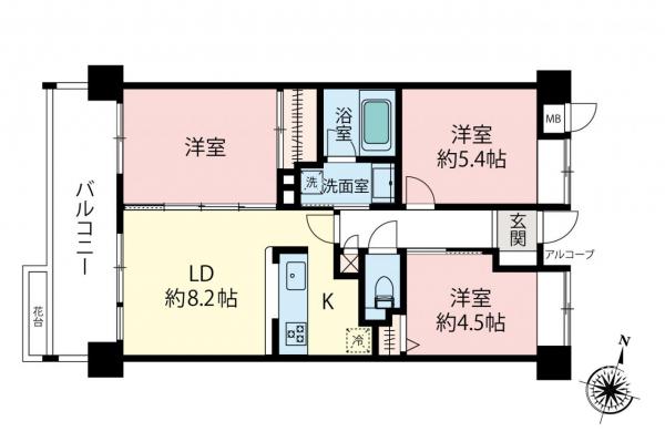レクセル朝霞第二　4階 間取り図