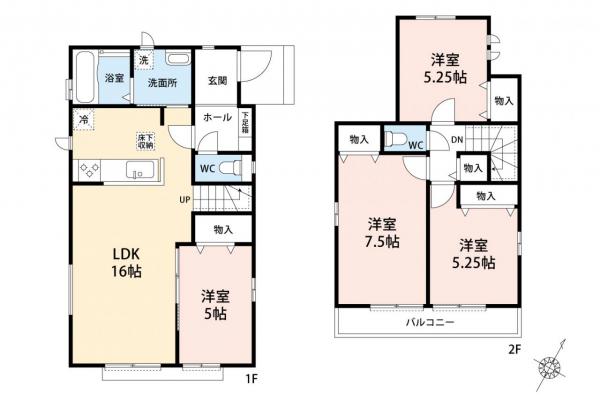 狭山市大字北入曽　新築一戸建て 間取り図