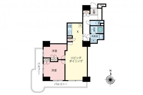 コンセールタワー所沢　8階 間取り図