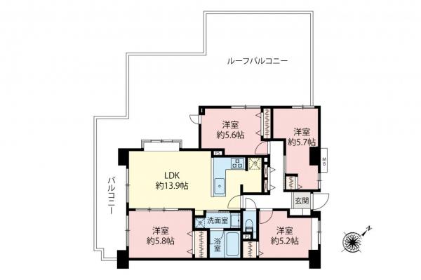 コスモ志木　12階 間取り図