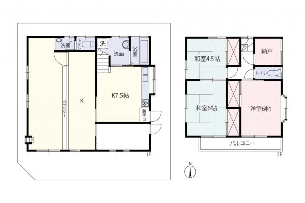 岩沢店舗兼住宅 間取り図