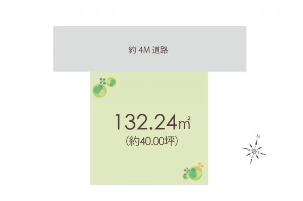 【40坪／整形地】川越市的場北2丁目　土地 区画図